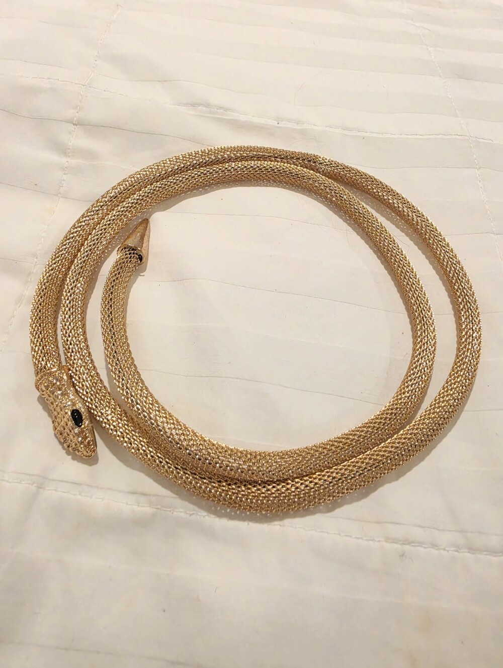 Wrap-around Textured Snake Choker Necklace Gold - Picture 3 of 7